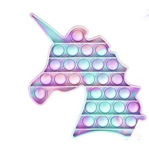 3 Piece Fidget Toy Push Pop Sensory Bubble Stress Relief (T-Rex, Unicorn, Heart)